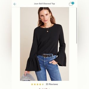 Porridge at Anthropologie Joan Bell Sleeve Top
